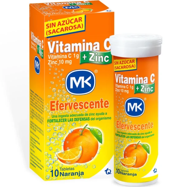 Vitamina C Naranja 10 Tabletas Efervescentes